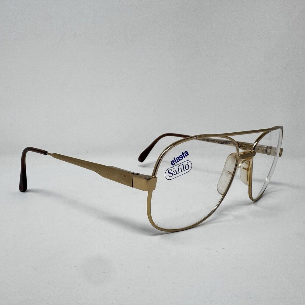 Safilo Elasta 3006/N 000 Gold Eyeglass Frames Vintage 1970s-80s 59-17-140 New - Picture 3 of 11